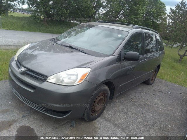 5TDZA23C65S307859 - 2005 TOYOTA SIENNA CE/LE GRAY photo 2