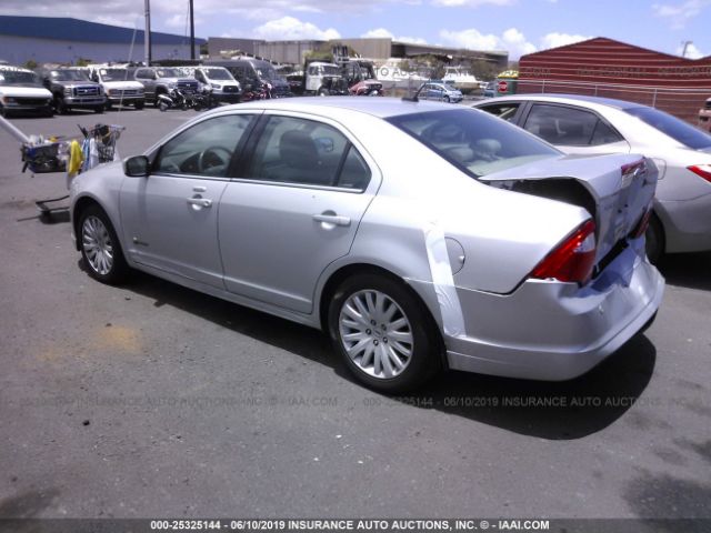 3FADP0L36AR390919 - 2010 FORD FUSION HYBRID Silver photo 3