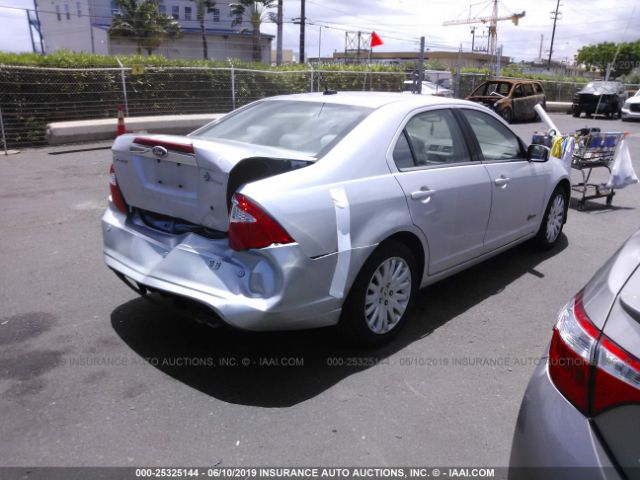 3FADP0L36AR390919 - 2010 FORD FUSION HYBRID Silver photo 4