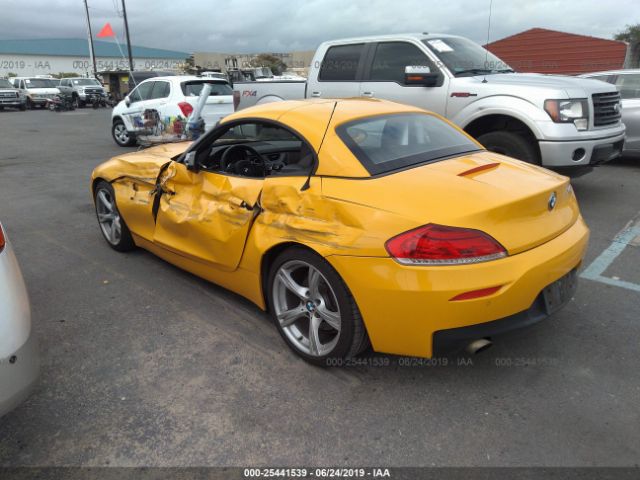 WBALM7C51BE383807 - 2011 BMW Z4 SDRIVE35I Yellow photo 3