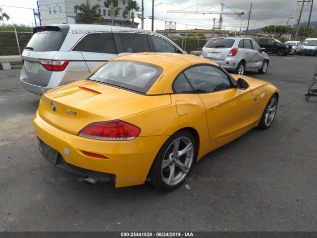 WBALM7C51BE383807 - 2011 BMW Z4 SDRIVE35I Yellow photo 4