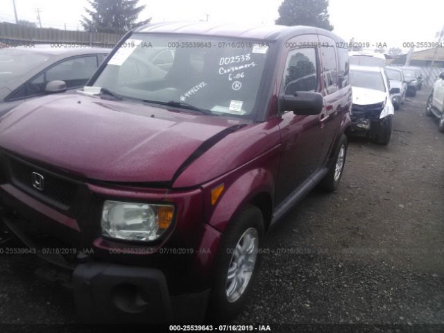 5J6YH28766L002538 - 2006 HONDA ELEMENT EX Red photo 2