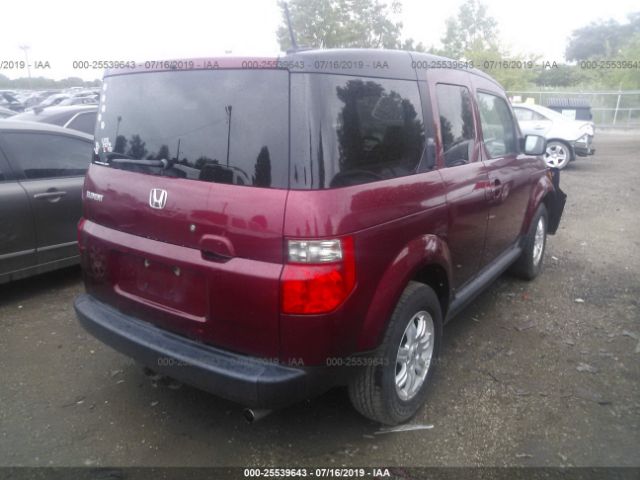 5J6YH28766L002538 - 2006 HONDA ELEMENT EX Red photo 4