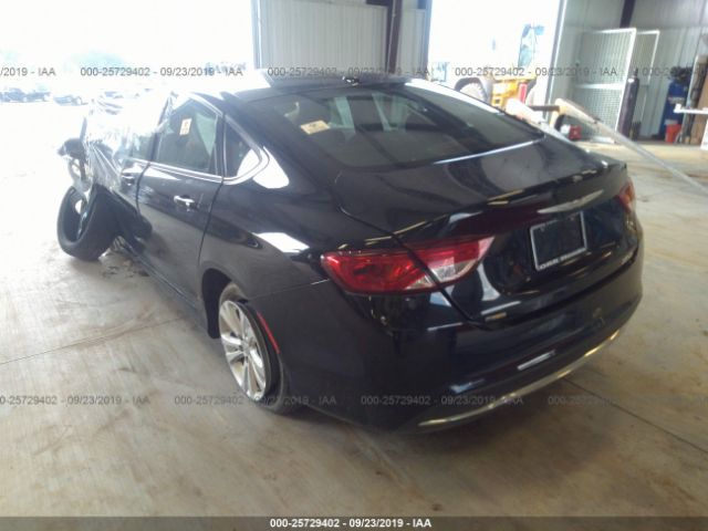 1C3CCCAB5FN616749 - 2015 Chrysler 200 LIMITED Black photo 3