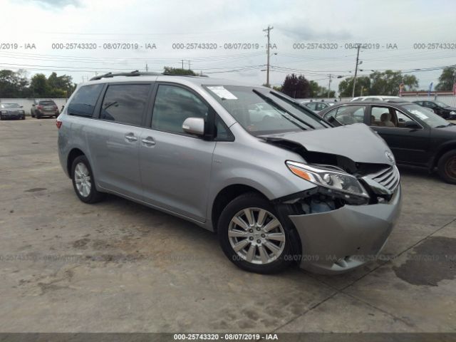 5TDDZ3DC9HS181038 - 2017 TOYOTA SIENNA XLE/LIMITED Gray photo 1