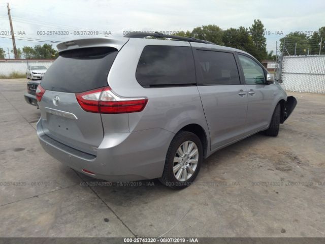 5TDDZ3DC9HS181038 - 2017 TOYOTA SIENNA XLE/LIMITED Gray photo 4