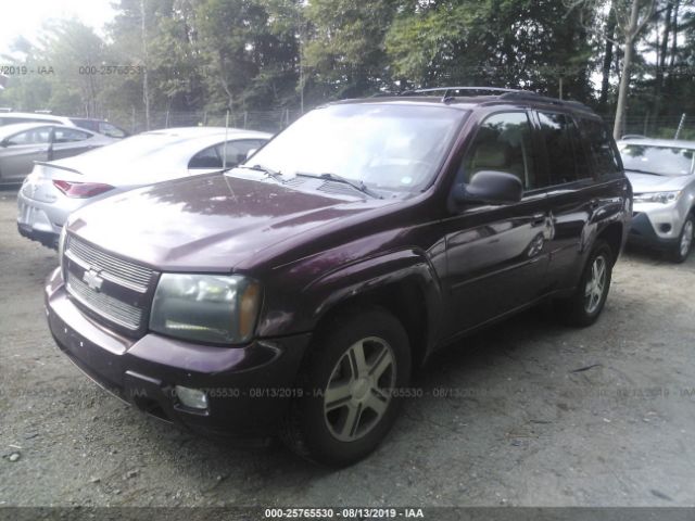 1GNDT13S272141895 - 2007 CHEVROLET TRAILBLAZER LS/LT Burgundy photo 2