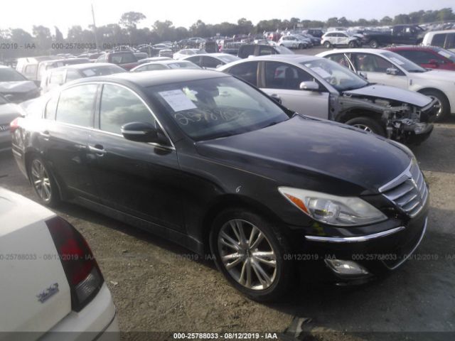 KMHGC4DDXCU194619 - 2012 HYUNDAI GENESIS 3.8L Black photo 1