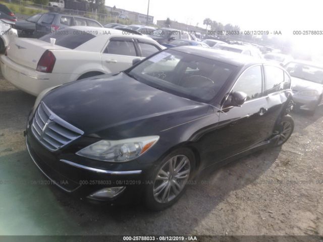 KMHGC4DDXCU194619 - 2012 HYUNDAI GENESIS 3.8L Black photo 2