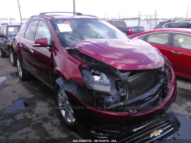 1GNKRGKD3EJ143847 - 2014 CHEVROLET TRAVERSE LT Red photo 1