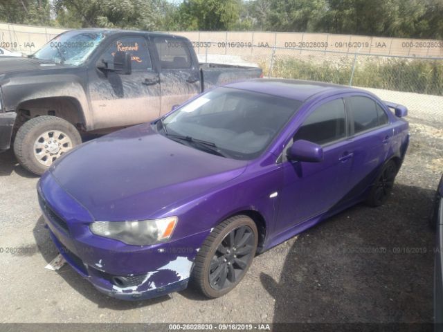 JA3AU86UX8U023208 - 2008 MITSUBISHI LANCER GTS Purple photo 2