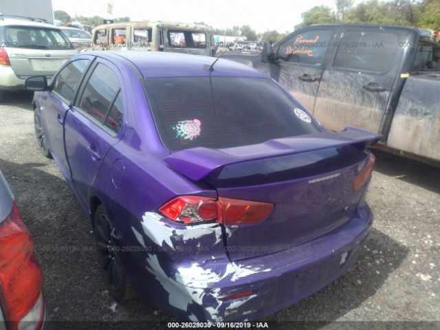 JA3AU86UX8U023208 - 2008 MITSUBISHI LANCER GTS Purple photo 3