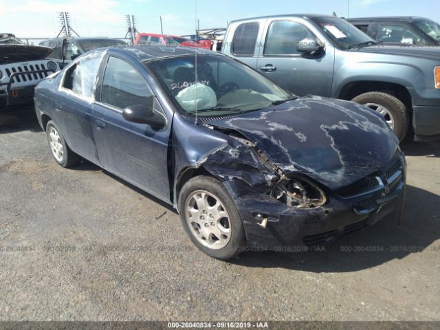 1B3ES56C74D527600 - 2004 DODGE NEON SXT Blue photo 1