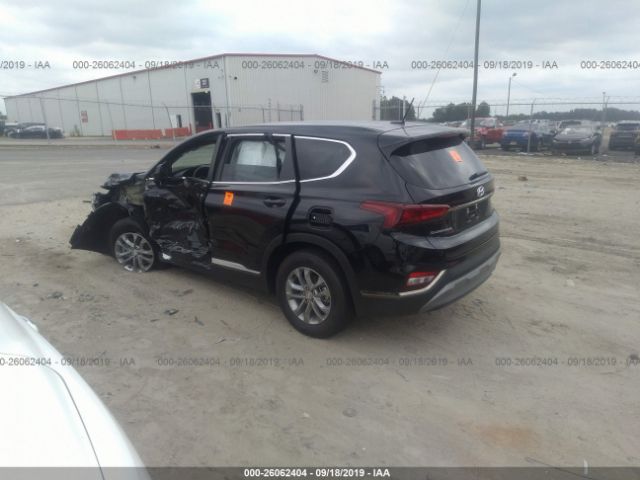 5NMS23AD0KH041110 - 2019 HYUNDAI SANTA FE SE Black photo 3