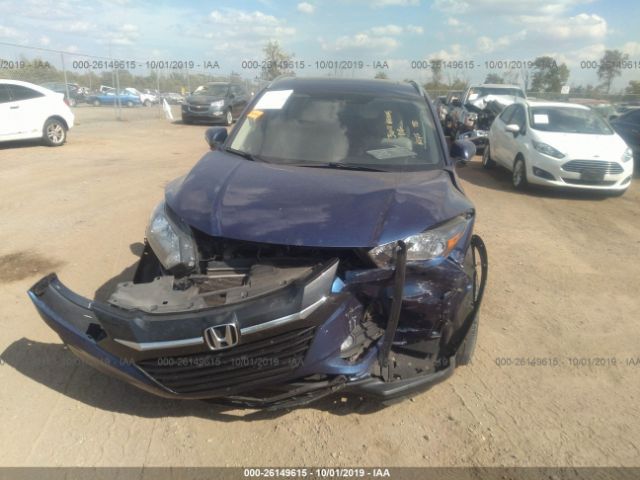 3CZRU6H78GM734077 - 2016 HONDA HR-V EXL Blue photo 6