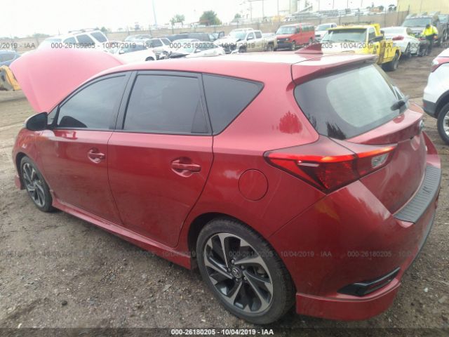 JTNKARJE1JJ568544 - 2018 TOYOTA COROLLA IM  Red photo 3