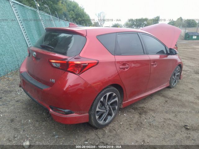 JTNKARJE1JJ568544 - 2018 TOYOTA COROLLA IM  Red photo 4