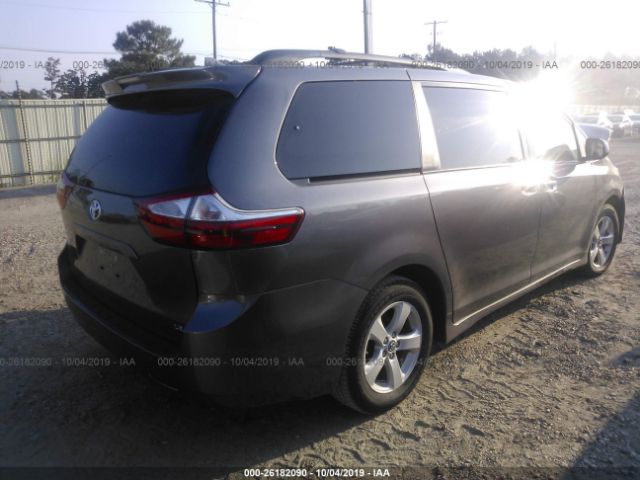 5TDKZ3DC7KS996482 - 2019 TOYOTA SIENNA LE Gray photo 4