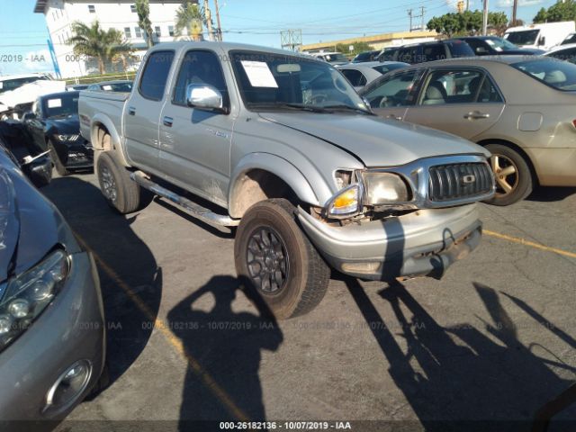 5TEGN92N13Z230955 - 2003 TOYOTA TACOMA DOUBLE CAB PRERUNNER Silver photo 1