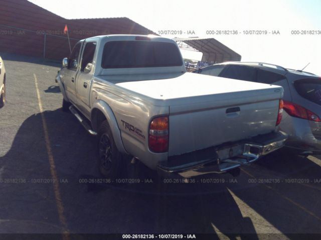 5TEGN92N13Z230955 - 2003 TOYOTA TACOMA DOUBLE CAB PRERUNNER Silver photo 3