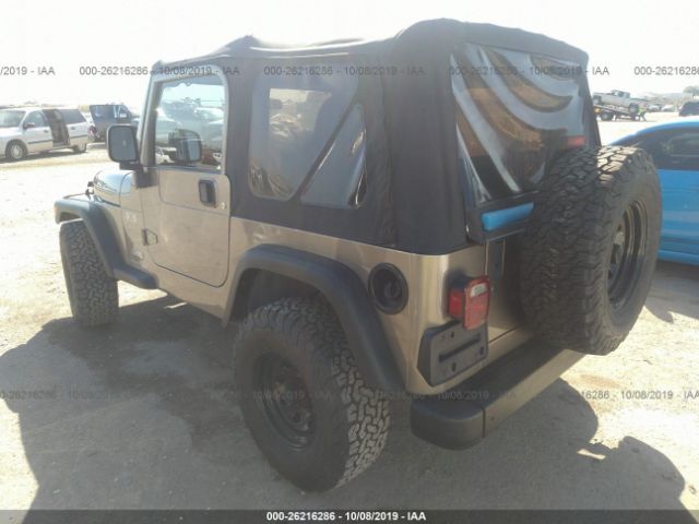 1J4FA39S44P785935 - 2004 JEEP WRANGLER X Dark Brown photo 3