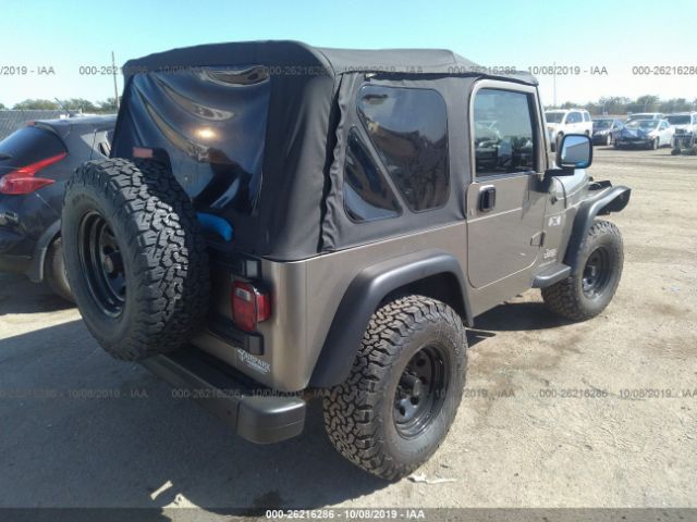 1J4FA39S44P785935 - 2004 JEEP WRANGLER X Dark Brown photo 4