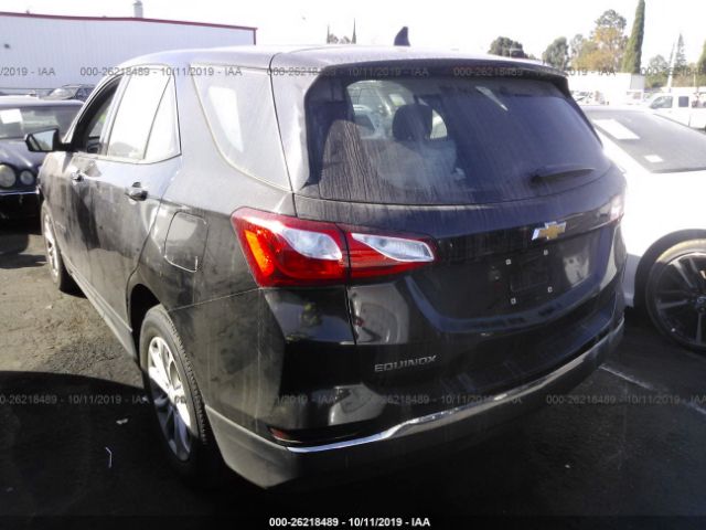 2GNAXHEV7J6352687 - 2018 CHEVROLET EQUINOX LS Black photo 3