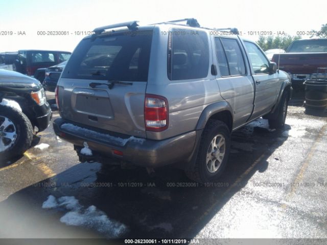 JN8AR07YXYW400750 - 2000 NISSAN PATHFINDER LE/SE/XE Silver photo 4