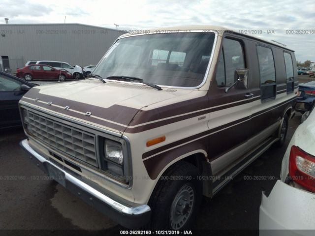 1FDEE14FXCHA08555 - 1982 FORD ECONOLINE E150 VAN Brown photo 2