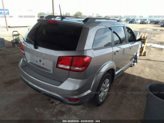 3C4PDCBG1JT525183 - 2018 DODGE JOURNEY SXT Silver photo 4