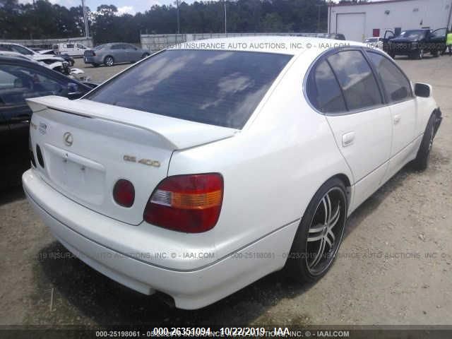 JT8BH68X9W0009809 - 1998 LEXUS GS 400 White photo 4