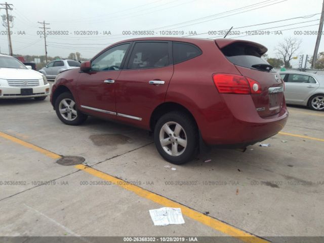 JN8AS5MV3DW105446 - 2013 NISSAN ROGUE S/SV Red photo 3