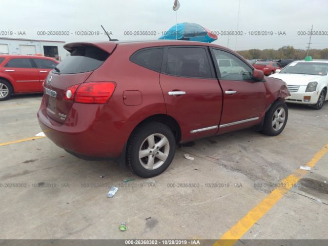 JN8AS5MV3DW105446 - 2013 NISSAN ROGUE S/SV Red photo 4