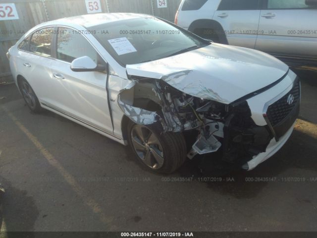 KMHE34L18HA051336 - 2017 HYUNDAI SONATA HYBRID/LIMITED White photo 6