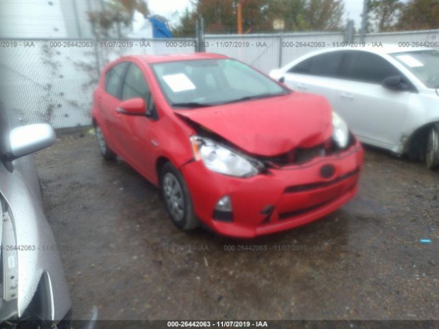 JTDKDTB38C1511685 - 2012 TOYOTA PRIUS C  Red photo 1