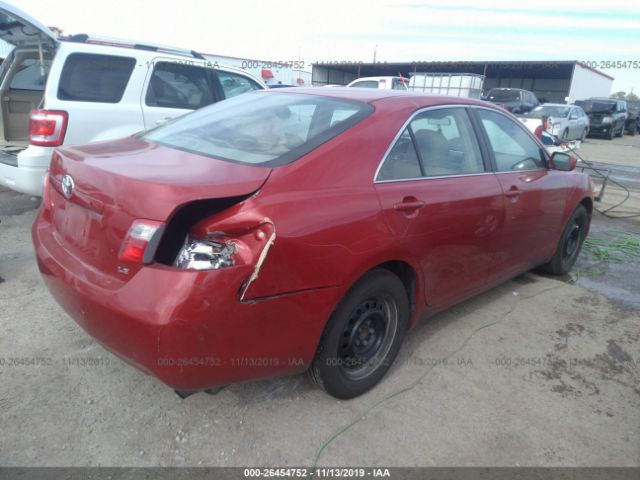 4T1BE46K69U395510 - 2009 TOYOTA CAMRY SE/LE/XLE Red photo 4