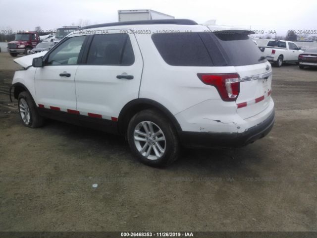 1FM5K8B83HGA76960 - 2017 FORD EXPLORER  White photo 3