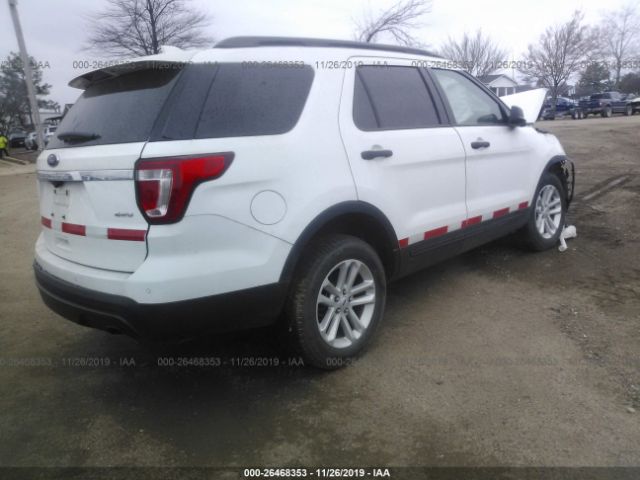 1FM5K8B83HGA76960 - 2017 FORD EXPLORER  White photo 4