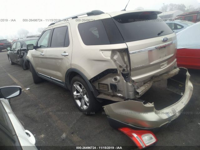 1FMHK7F87BGA46918 - 2011 FORD EXPLORER LIMITED Gold photo 3