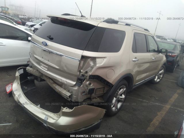 1FMHK7F87BGA46918 - 2011 FORD EXPLORER LIMITED Gold photo 4