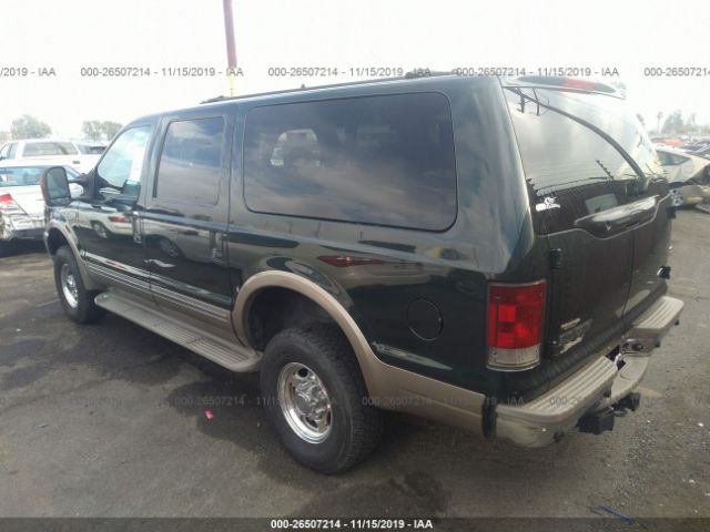1FMNU43S12ED70731 - 2002 FORD EXCURSION LIMITED Green photo 3