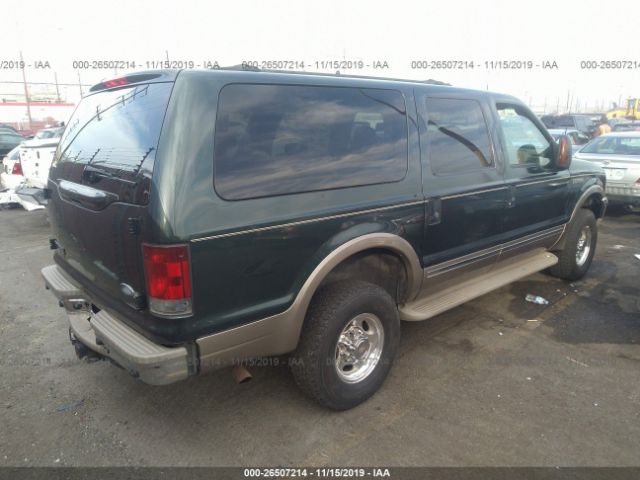 1FMNU43S12ED70731 - 2002 FORD EXCURSION LIMITED Green photo 4
