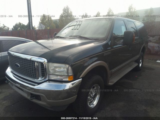 1FMNU43S12ED70731 - 2002 FORD EXCURSION LIMITED Green photo 6