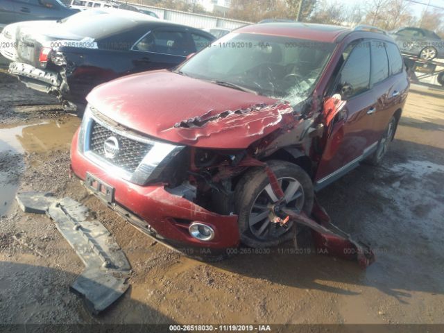 5N1AR2MM9FC668661 - 2015 NISSAN PATHFINDER S/SV/SL/PLATINUM Red photo 6