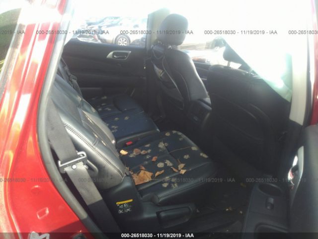 5N1AR2MM9FC668661 - 2015 NISSAN PATHFINDER S/SV/SL/PLATINUM Red photo 8
