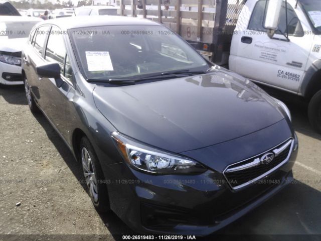 4S3GTAA67K3721075 - 2019 SUBARU IMPREZA  Gray photo 1