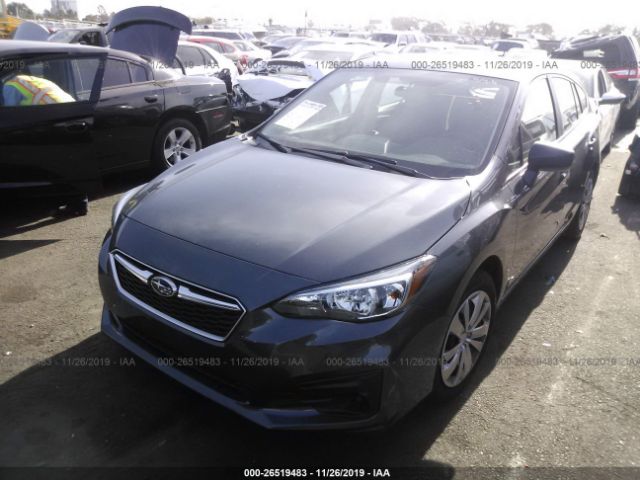 4S3GTAA67K3721075 - 2019 SUBARU IMPREZA  Gray photo 2