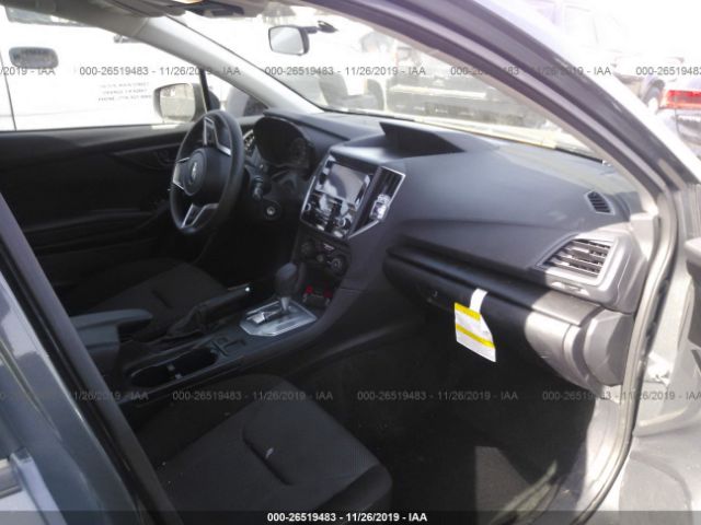 4S3GTAA67K3721075 - 2019 SUBARU IMPREZA  Gray photo 5