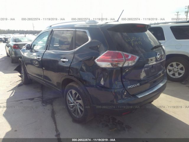 5N1AT2MV6FC824410 - 2015 NISSAN ROGUE S/SL/SV Blue photo 3