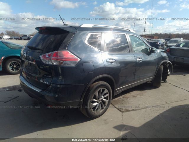 5N1AT2MV6FC824410 - 2015 NISSAN ROGUE S/SL/SV Blue photo 4